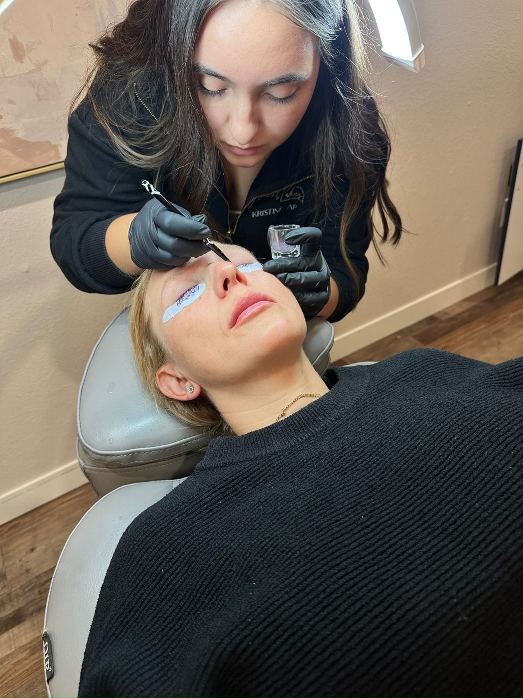 Lash and brow treatment at Glacial Lakes Aesthetics in Spicer, Minnesota