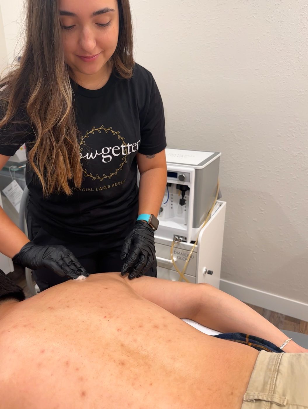 Facial treatment at Glacial Lakes Aesthetics in Spicer, Minnesota